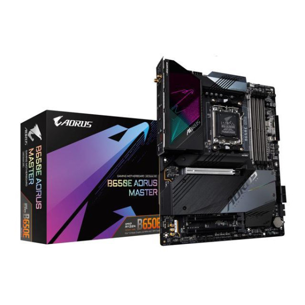 GIGABYTE B650E AORUS MASTER AM5 LGA 1718 AMD B650 ATX Motherboard DDR5, Quad M.2, PCIe 5.0, USB 3.2 Gen2X2 Type-C, AMD WiFi 6E, Intel 2.5GbE LAN, Q-Flash Plus, EZ-Latch Plus