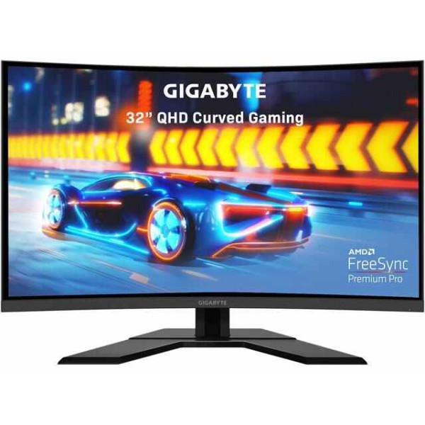 GIGABYTE G32QC A 32" 165Hz 2K QHD 1ms (MPRT), 93% DCI-P3, VESA HDR400, FreeSync Premium Pro, 1 x DisplayPort 1.2, 2 x HDMI 2,0, 2 x USB 3.0 Curved Gaming Monitor