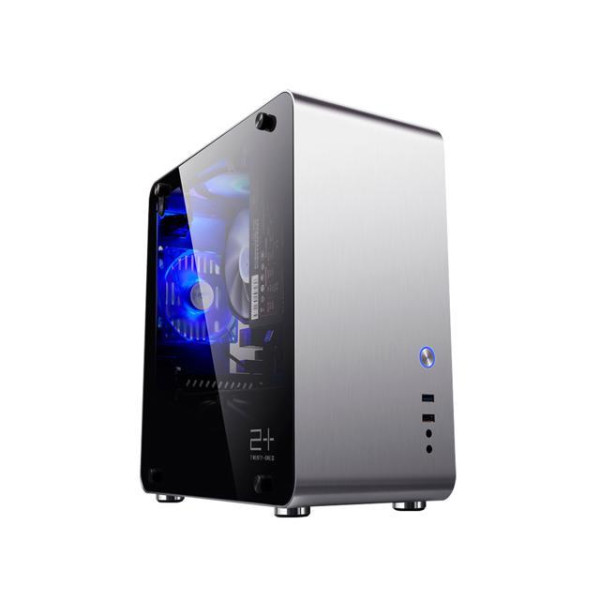 GOLDEN FIELD M3S ITX Mini Computer PC Case with Tempered Glass Side Windows Aluminium Silver