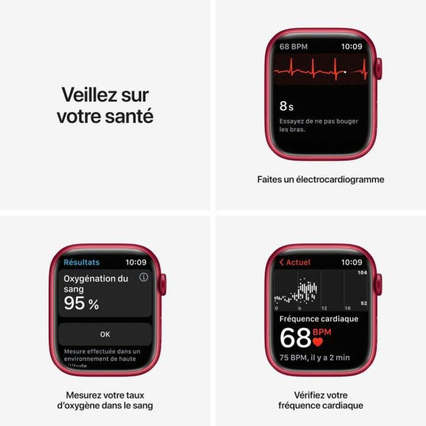 Smartwatch Apple Watch Series 7 Red Bluetooth 5.0