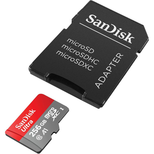 Micro SD Memory Card with Adaptor Western Digital SDSQUAC-256G-GN6MA