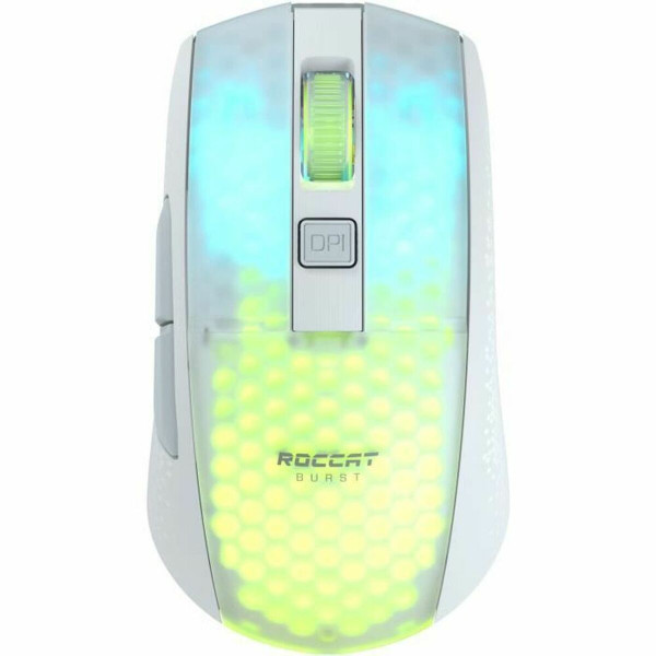 Mouse Roccat Burst Pro Air Bluetooth White Gaming LED Lights