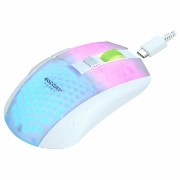 Mouse Roccat Burst Pro Air Bluetooth White Gaming LED Lights