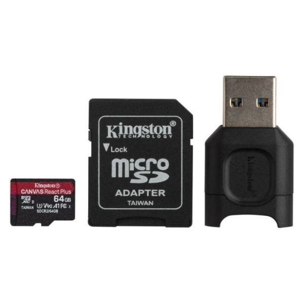 Micro SD Memory Card with Adaptor Kingston MLPMR2/64GB 285 MB/s