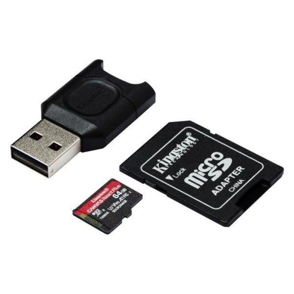 Micro SD Memory Card with Adaptor Kingston MLPMR2/64GB 285 MB/s