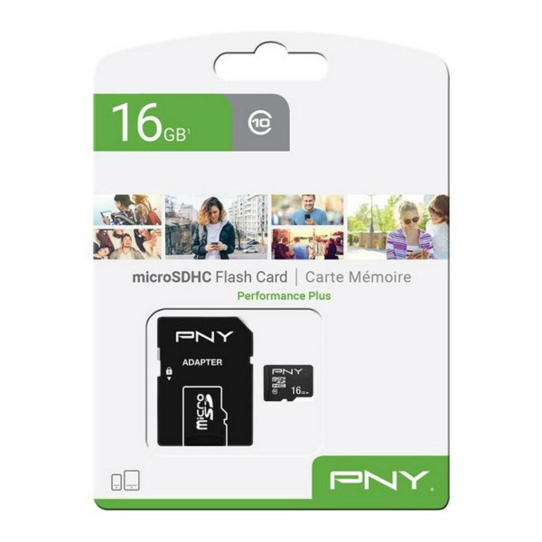 Micro SD Memory Card with Adaptor PNY Performance Plus C10