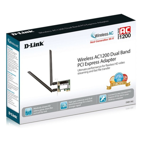 Wi-Fi Network Card D-Link DWA-582              5 GHz 867 Mbps LED