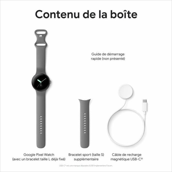 Smartwatch Google Pixel Watch Grey 1,6"