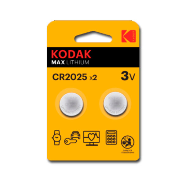 Lithium CR2025 Kodak ULTRA MAX LITHIUM 3V (2 uds) Grey