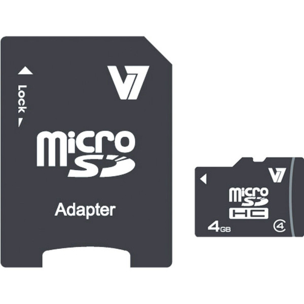 Micro SD Card V7 VAMSDH4GCL4R-2E 4GB