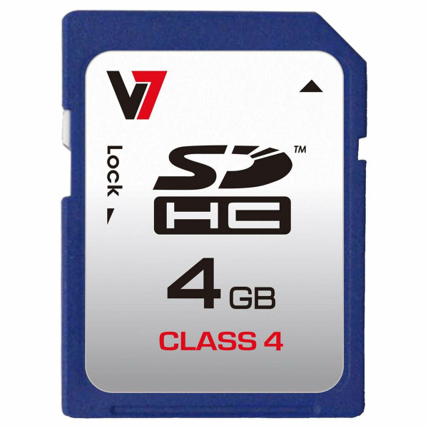 Micro SD Memory Card with Adaptor V7 VASDH4GCL4R-2E      