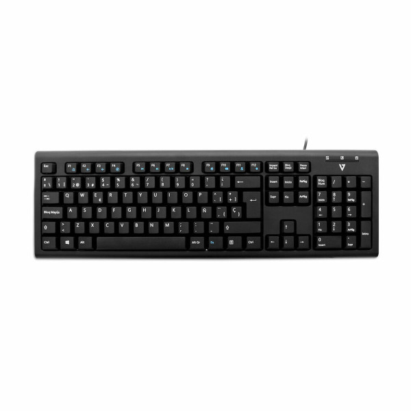 Keyboard V7 KU200ES Spanish Qwerty Black