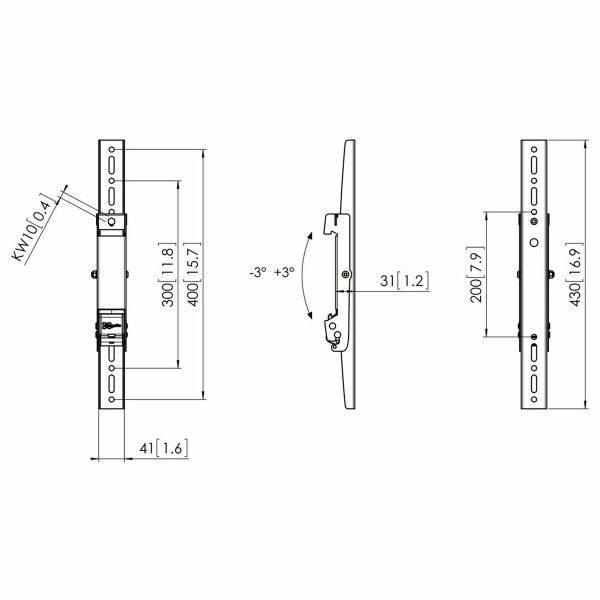 Adjustable support Vogel's 7233040 Black