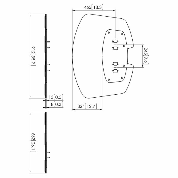 Fixing Plate Vogel's 7327030 160 kg Black