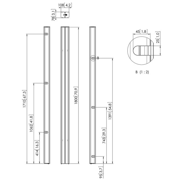 Connecting Tube Vogel's 7227180 1,8 m Black