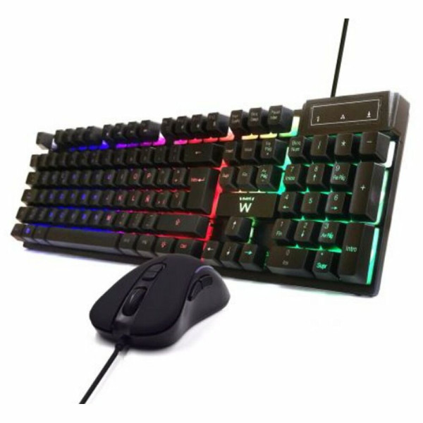 Keyboard and Mouse Ewent PL3201 Black