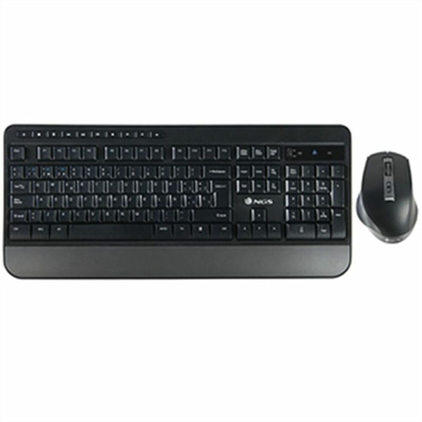 Keyboard and Mouse NGS NGS-KEYBOARD-0368 Spanish Qwerty Black