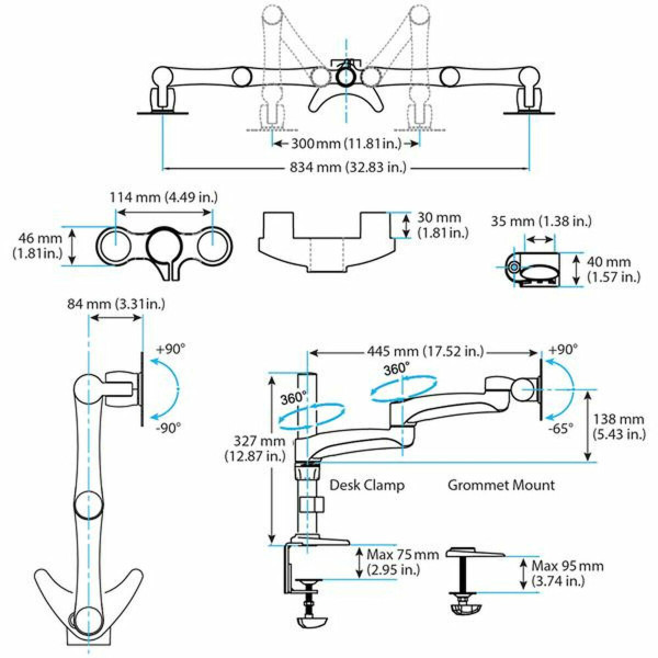 Screen Table Support Startech ARMDUAL             