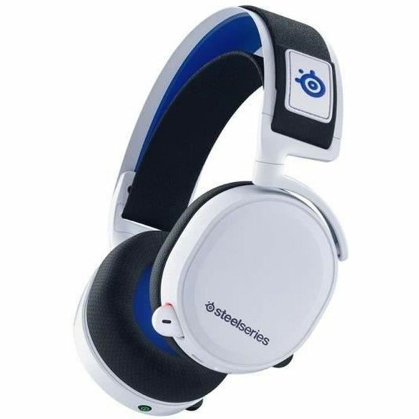 Headphones with Microphone SteelSeries Arctis 7P+ Black Blue White Gaming Bluetooth/Wireless