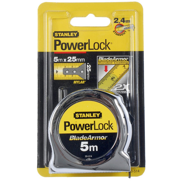 Tape Measure Stanley Powerlock Blade Armor (5 m x 25 mm)