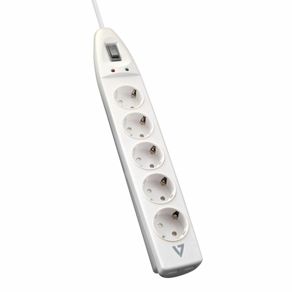 Power Socket - 5 Sockets with Switch V7 SA0503WUSB-8E5       1.8 m