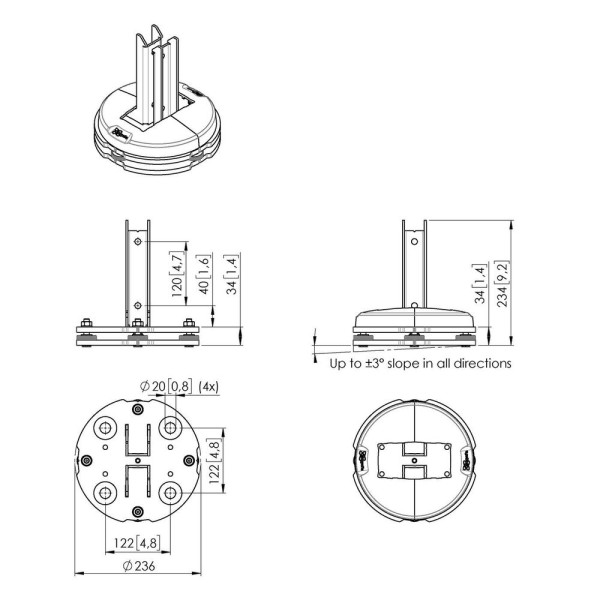 Suspended Panel Assembly Kit Vogel's PFF 7965