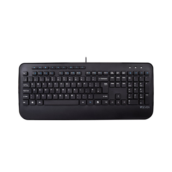 Keyboard V7 KU300UK Qwerty UK Black English