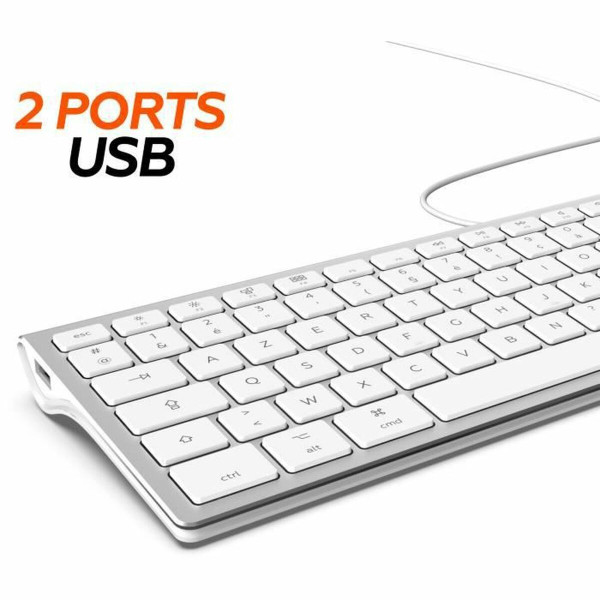 Keyboard Mobility Lab Silver White Mac OS AZERTY