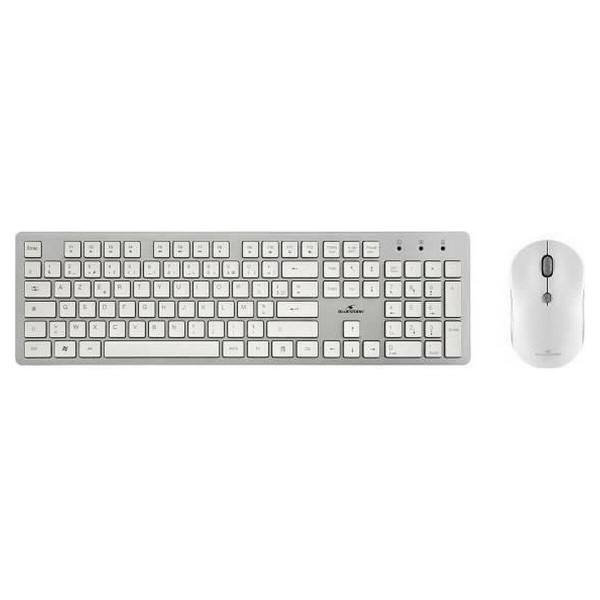 Keyboard and Wireless Mouse Bluestork BLUPACKEASYIIN White French AZERTY