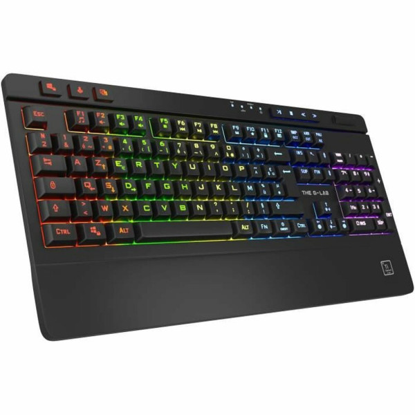 Gaming Keyboard The G-Lab Titanium Black French AZERTY