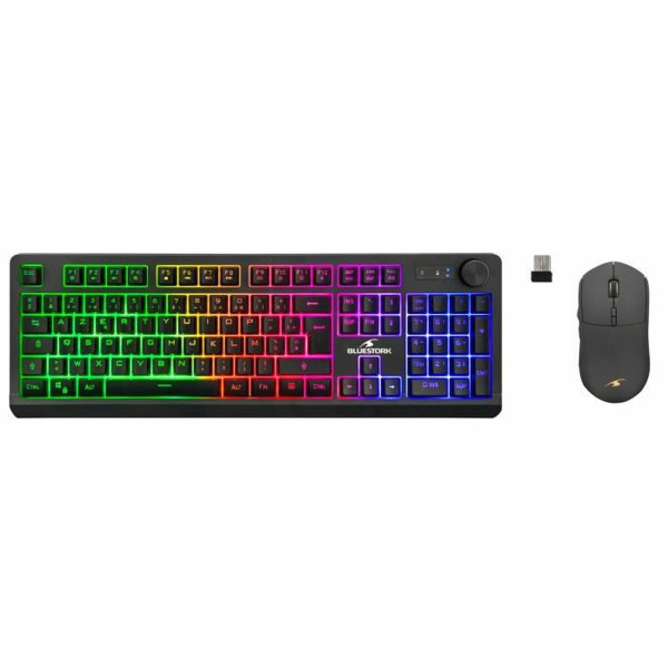 Keyboard and Mouse Bluestork Souris sans fil Black