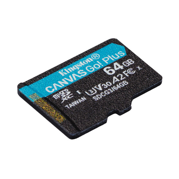 Micro SD Memory Card with Adaptor Kingston SDCG3/64GBSP