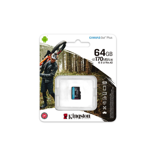 Micro SD Memory Card with Adaptor Kingston SDCG3/64GBSP