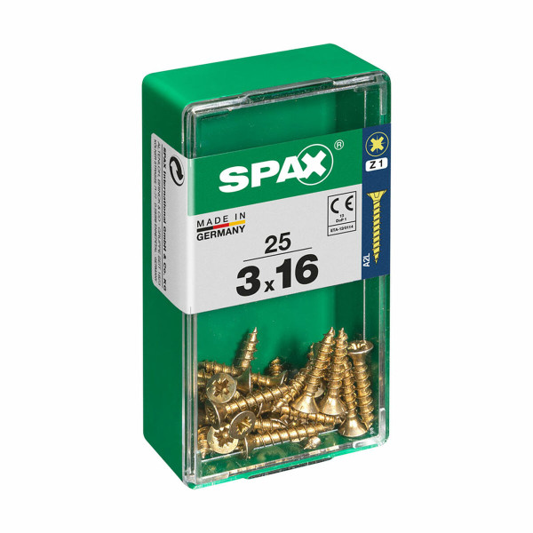 Box of screws SPAX Wood screw Flat head (3 x 16 mm) (3,0 x 16 mm)