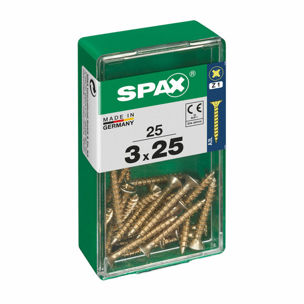 Box of screws SPAX 4081020300251 Wood screw Flat head (3,0 x 25 mm)