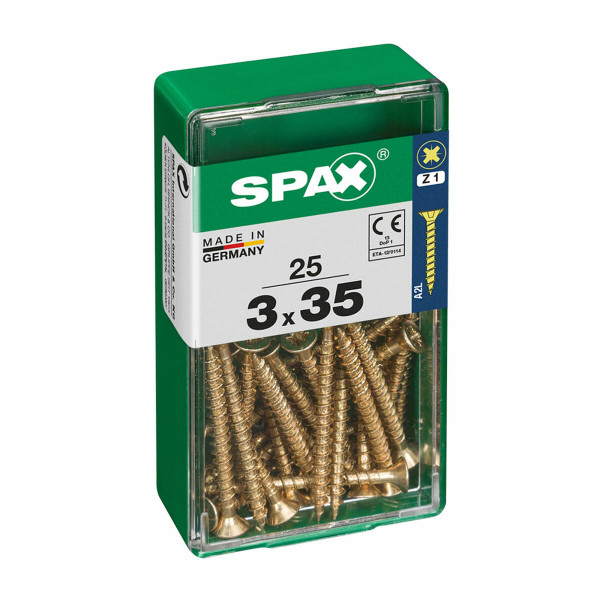 Box of screws SPAX 4081020300351 Wood screw Flat head (3,0 x 35 mm) (3 x 35 mm)