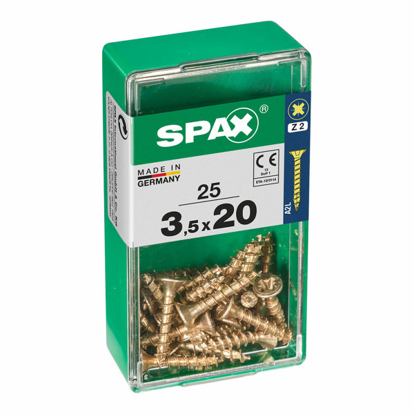 Box of screws SPAX 4081020350201 Wood screw Flat head (3,5 x 20 mm)