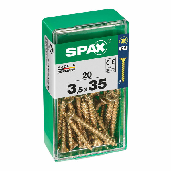 Box of screws SPAX Wood screw Flat head (3,5 x 35 mm)