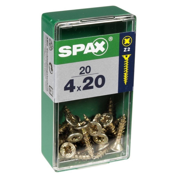 Box of screws SPAX Yellox Wood Flat head 20 Pieces (4 x 20 mm)