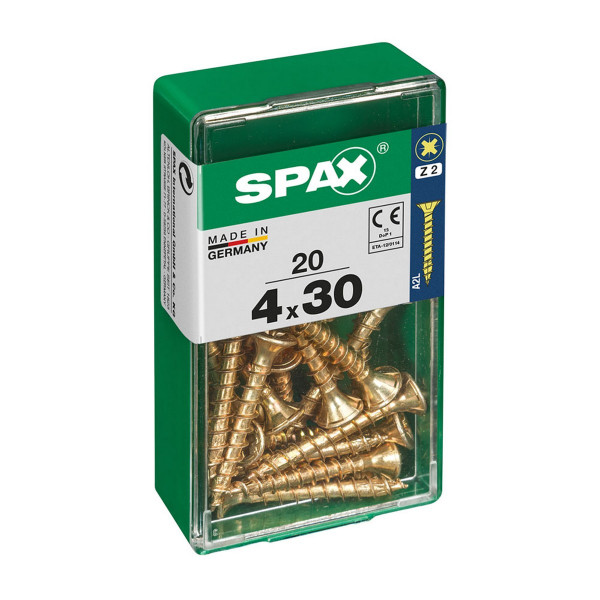 Box of screws SPAX Yellox Wood Flat head 20 Pieces (4 x 30 mm)