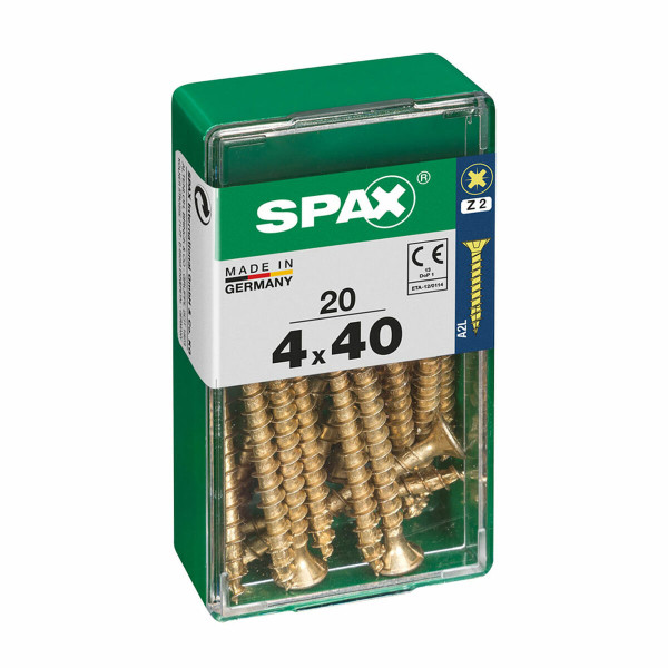 Box of screws SPAX 4081020400401 Wood screw Flat head (4,0 x 40 mm) (4 x 40 mm)