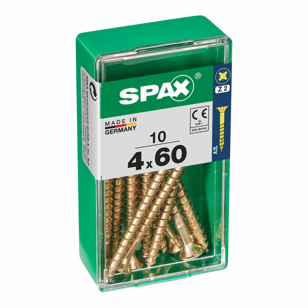 Box of screws SPAX 4081020400601 Wood screw Flat head (4 x 60 mm) (4,0 x 60 mm)