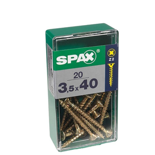 Box of screws SPAX Yellox Wood Flat head 15 Pieces (4,5 x 35 mm)