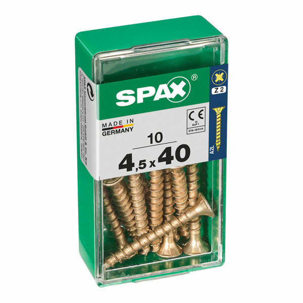 Box of screws SPAX 4081020450401 Wood screw Flat head (4,5 x 40 mm)