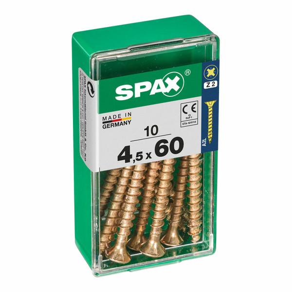 Box of screws SPAX 4081020450601 Wood screw Flat head (4,5 x 60 mm)