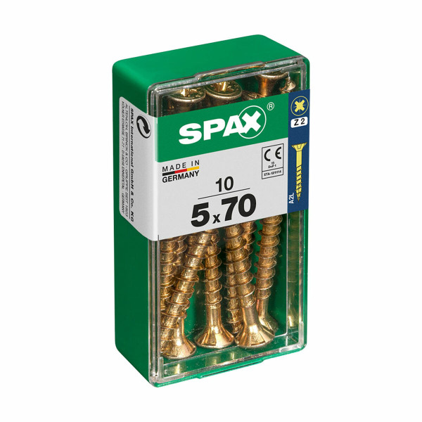 Box of screws SPAX 4081020500701 Wood screw Flat head (5 x 70 mm) (5,0 x 70 mm)