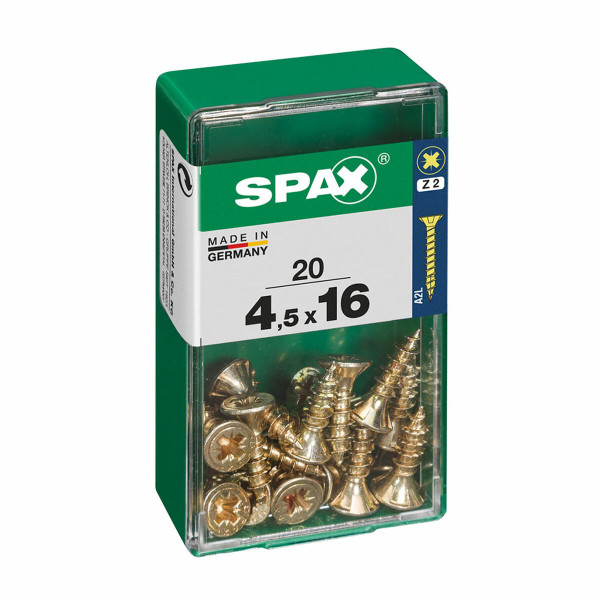 Box of screws SPAX 4081020450161 Wood screw Flat head (4,5 x 16 mm)