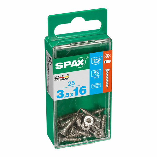 Box of screws SPAX 4197000350161 Wood screw Flat head (3,5 x 16 mm)