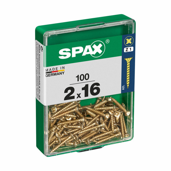 Box of screws SPAX 4081020200162 Wood screw Flat head (2 x 12 mm) (2 x 16 mm) (2,0 x 16 mm)