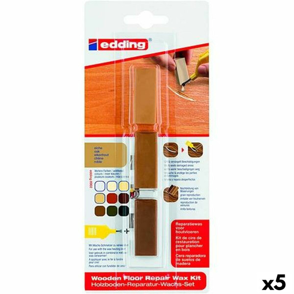 Surface Repair Wax Edding 8902 Wood Floor Brown 5 Units